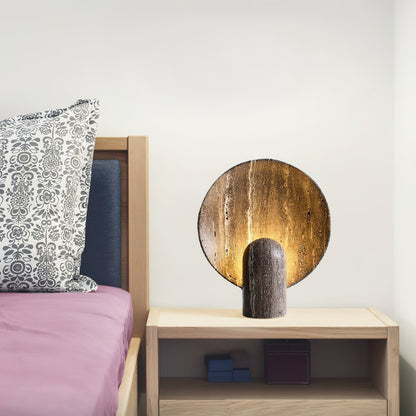 Rondure Brown Travertine Table Lamp