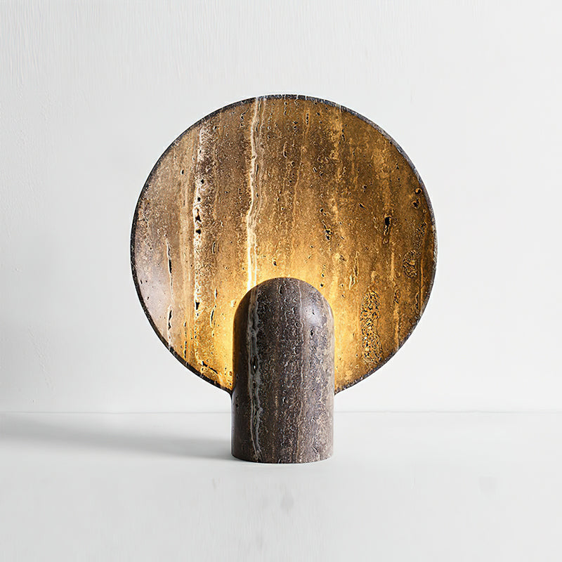 Rondure Brown Travertine Table Lamp