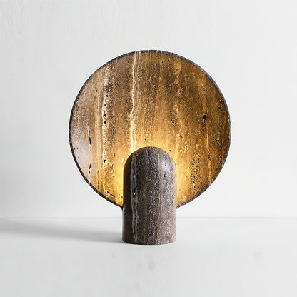 Rondure Brown Travertine Table Lamp