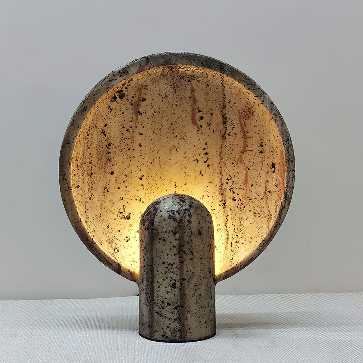 Rondure Brown Travertine Table Lamp