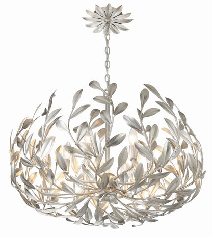 Rosette Antique Silver Chandelier