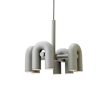 Cirkus Chandelier 4 Heads ∅ 23.6″ x H 14.8″ / Dia 60cm x H 37.5cm (Power: ~56W) / Gray / Warm White Chandelier