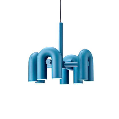 Cirkus Chandelier 4 Heads ∅ 23.6″ x H 14.8″ / Dia 60cm x H 37.5cm (Power: ~56W) / Blue / Warm White Chandelier
