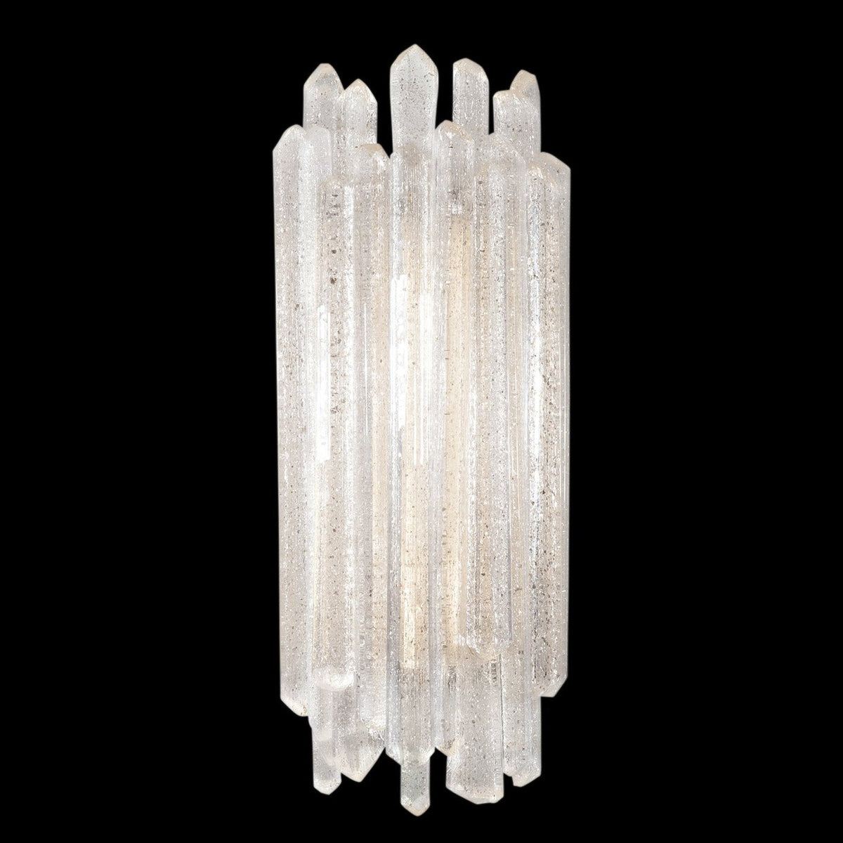 Rough-Cut Quartz Spire Artisan Wall Sconce