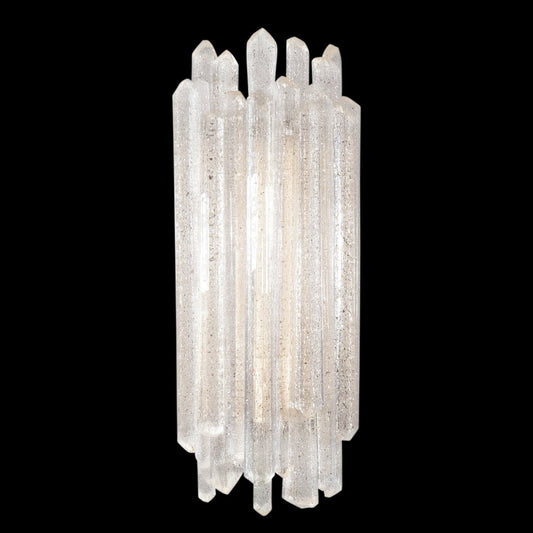 Rough-Cut Quartz Spire Artisan Wall Sconce