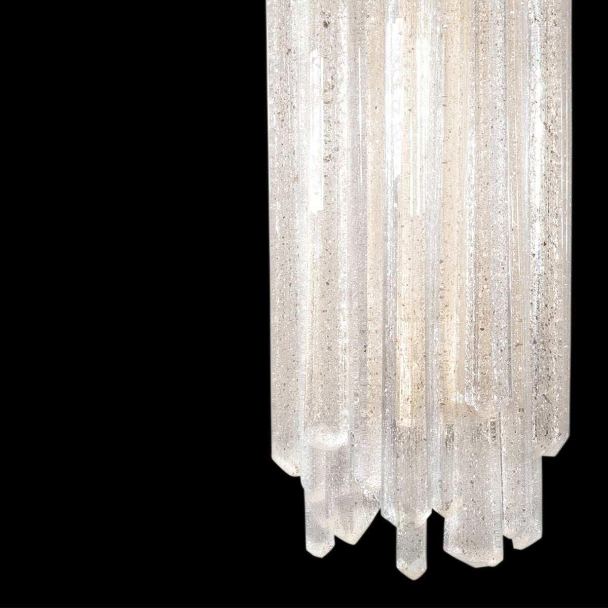 Rough-Cut Quartz Spire Artisan Wall Sconce