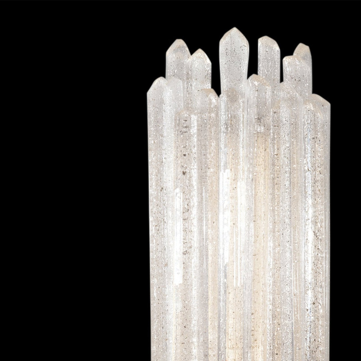 Rough-Cut Quartz Spire Artisan Wall Sconce