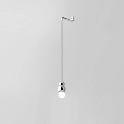 Ball Series Wall Light ∅ 3.14″ x H 5.03″ / Dia 8cm x H 12.8cm / Chrome / Suspension Rod Wall lamp