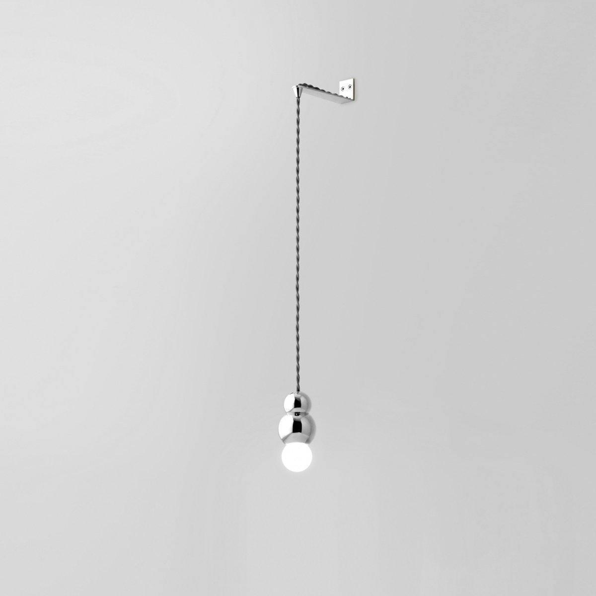 Ball Series Wall Light ∅ 3.14″ x H 5.03″ / Dia 8cm x H 12.8cm / Chrome / Hanging Cable Wall lamp