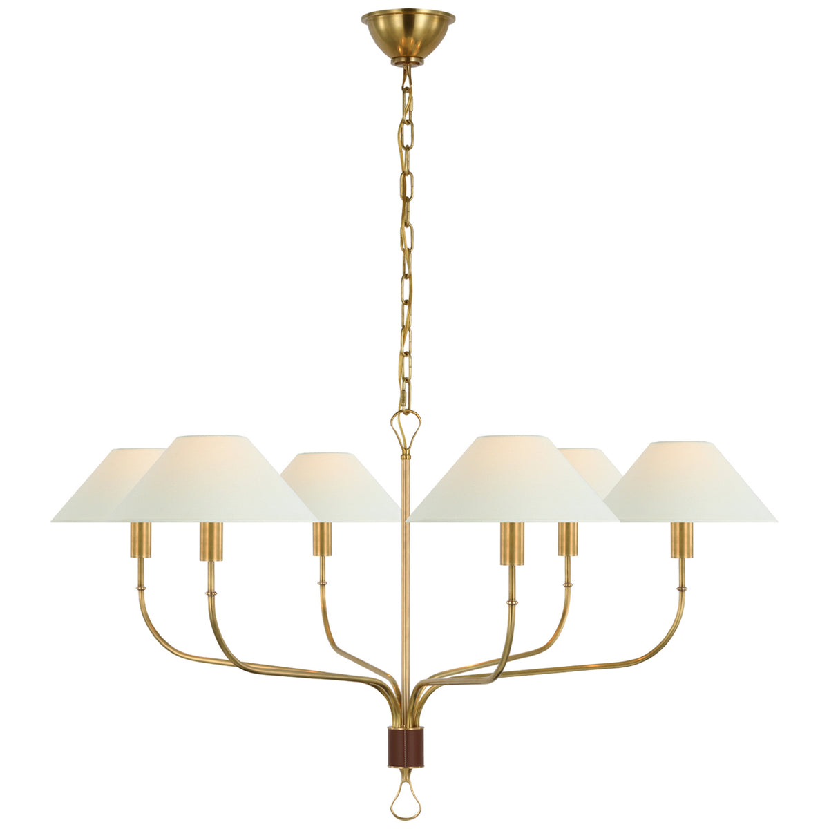 Saddlecrest Linen Brass Chandelier