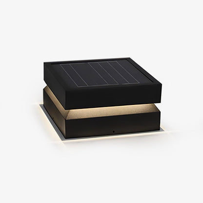 Sandblast Square Black Outdoor Post Light