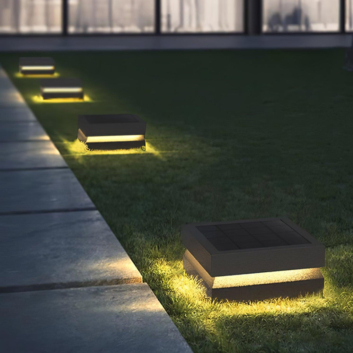 Sandblast Square Black Outdoor Post Light