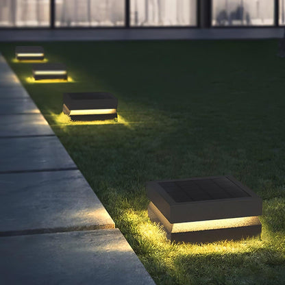 Sandblast Square Black Outdoor Post Light