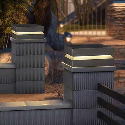 Sandblast Square Black Outdoor Post Light