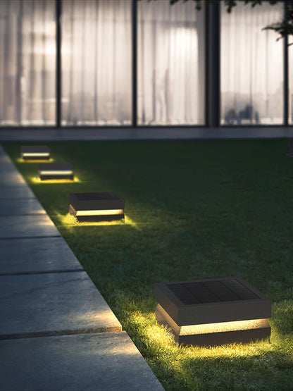 Sandblast Square Black Outdoor Post Light