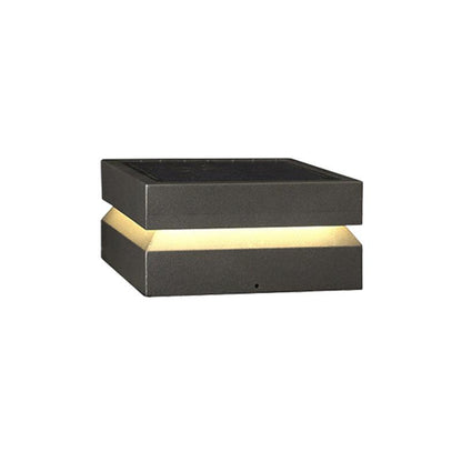 Sandblast Square Black Outdoor Post Light