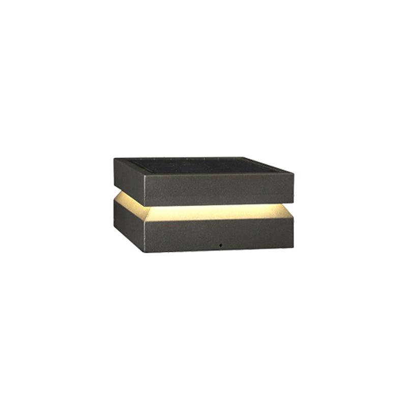 Sandblast Square Black Outdoor Post Light