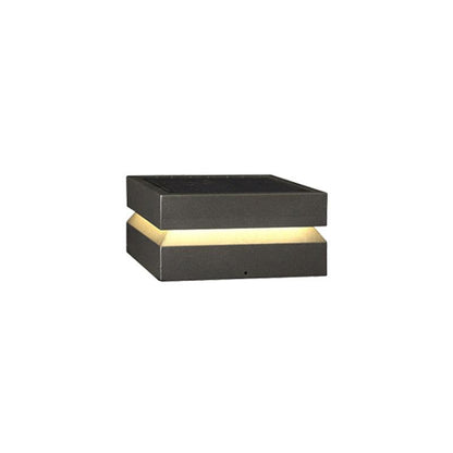 Sandblast Square Black Outdoor Post Light