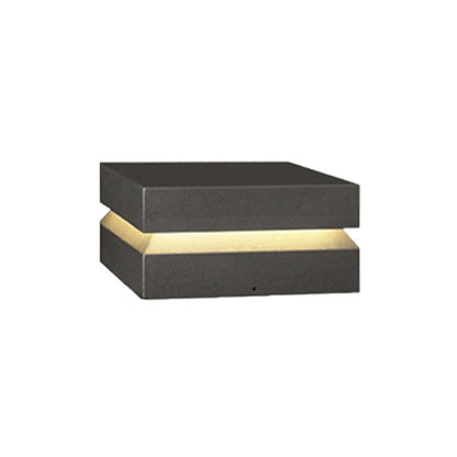 Sandblast Square Black Outdoor Post Light