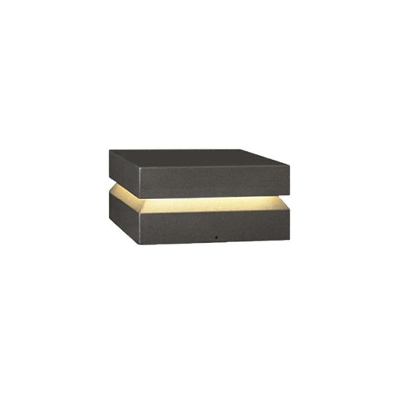 Sandblast Square Black Outdoor Post Light