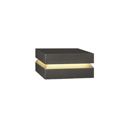 Sandblast Square Black Outdoor Post Light