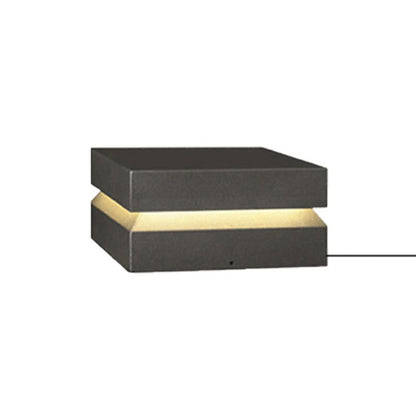 Sandblast Square Black Outdoor Post Light