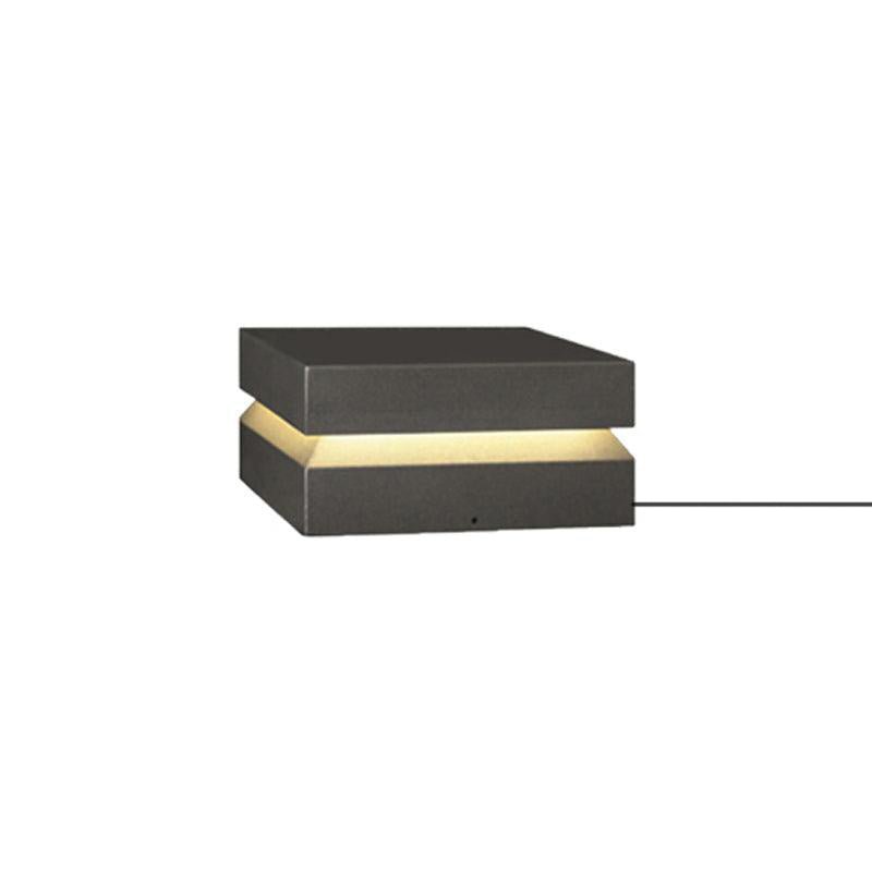 Sandblast Square Black Outdoor Post Light