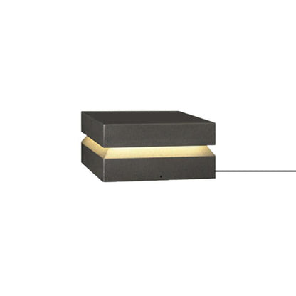 Sandblast Square Black Outdoor Post Light
