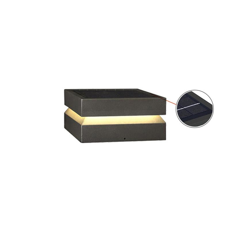 Sandblast Square Black Outdoor Post Light