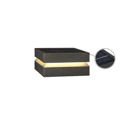Sandblast Square Black Outdoor Post Light