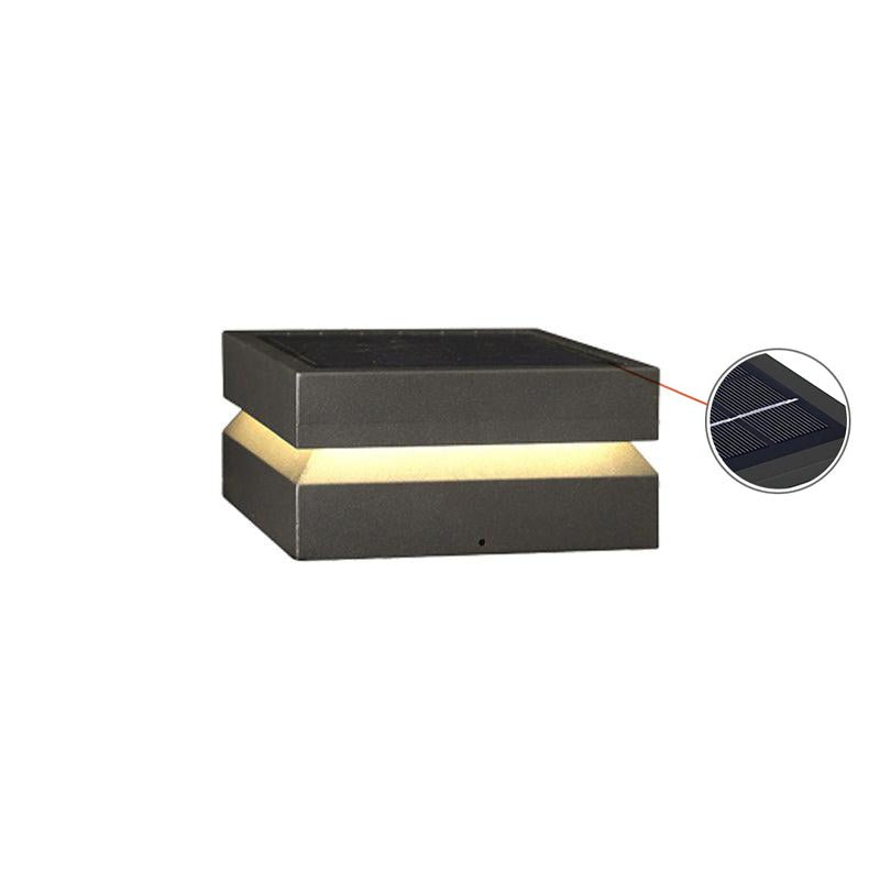 Sandblast Square Black Outdoor Post Light