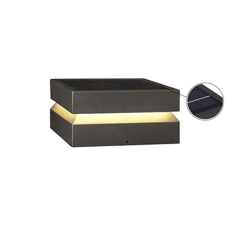 Sandblast Square Black Outdoor Post Light