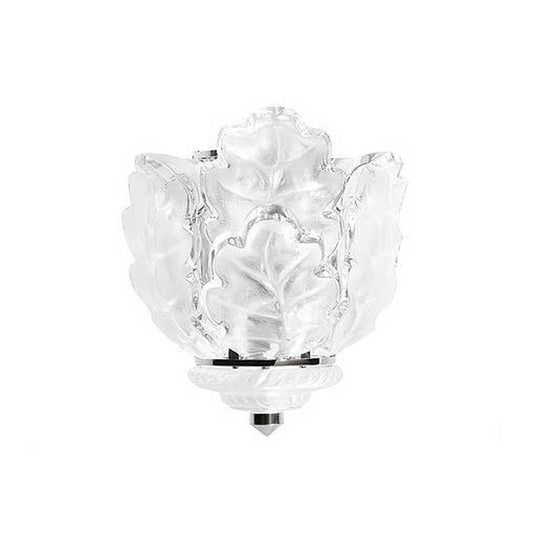 Satin Oakleaf Clear Crystal French Wall Sconce