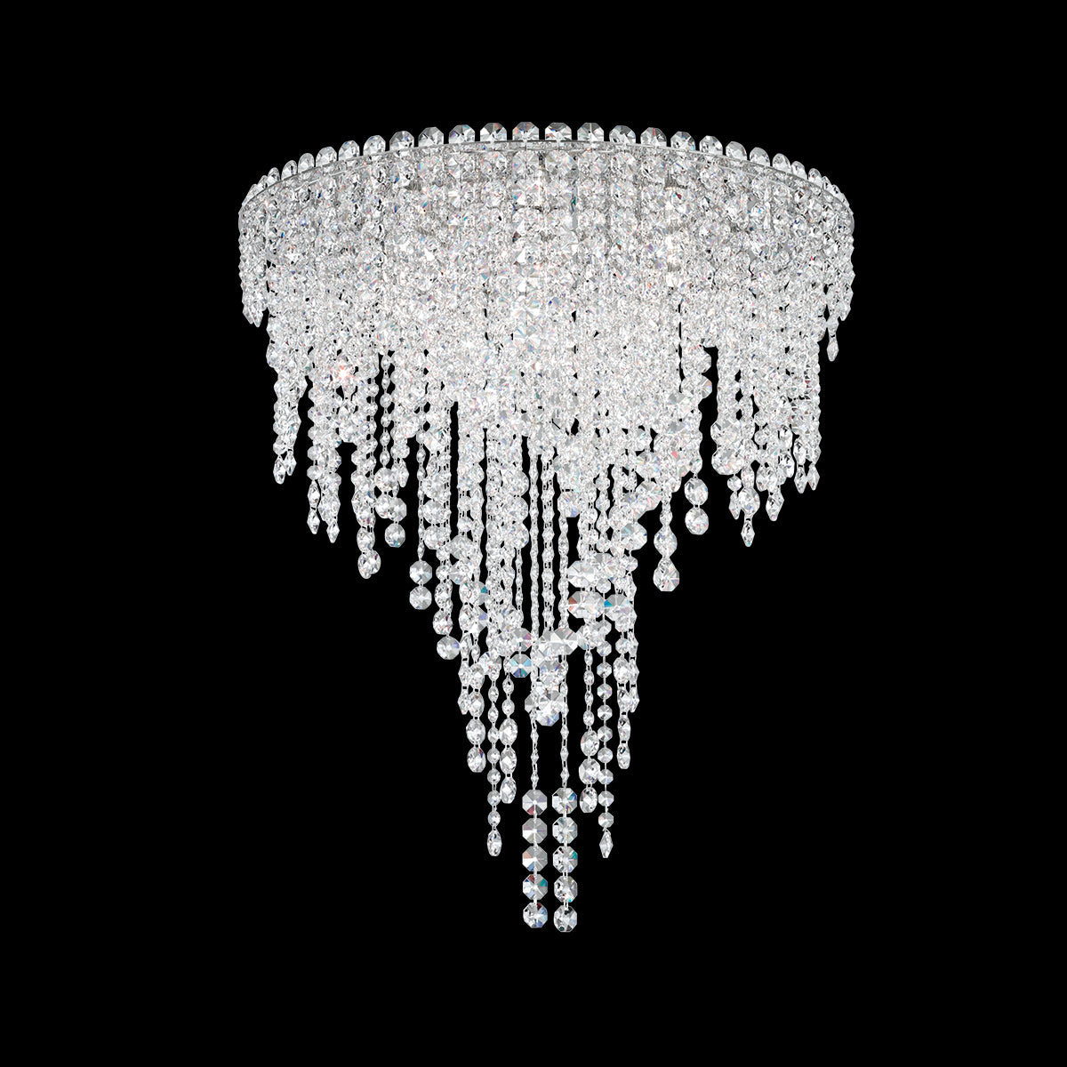Scoreline Clear Optic Crystal Strand Flush Mount