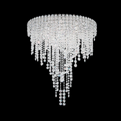 Scoreline Clear Optic Crystal Strand Flush Mount