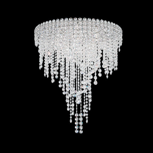 Scoreline Clear Optic Crystal Strand Flush Mount