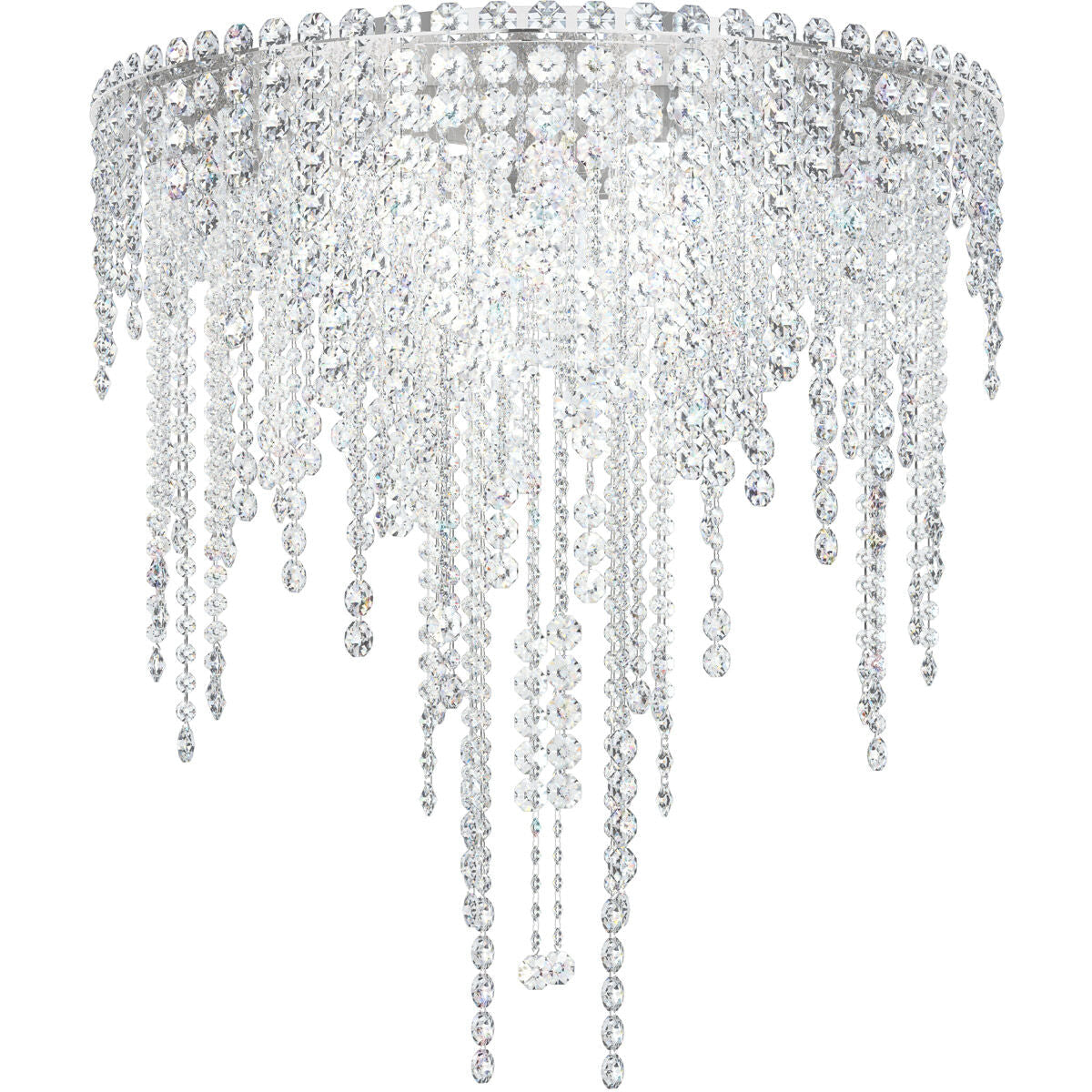 Scoreline Clear Optic Crystal Strand Flush Mount