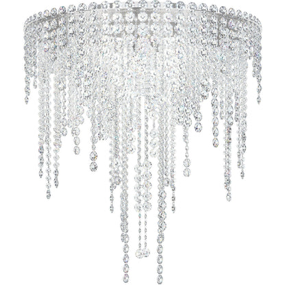 Scoreline Clear Optic Crystal Strand Flush Mount