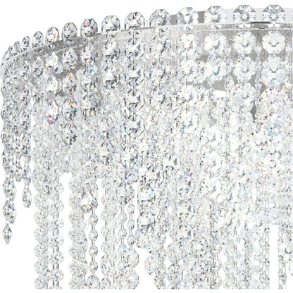 Scoreline Clear Optic Crystal Strand Flush Mount