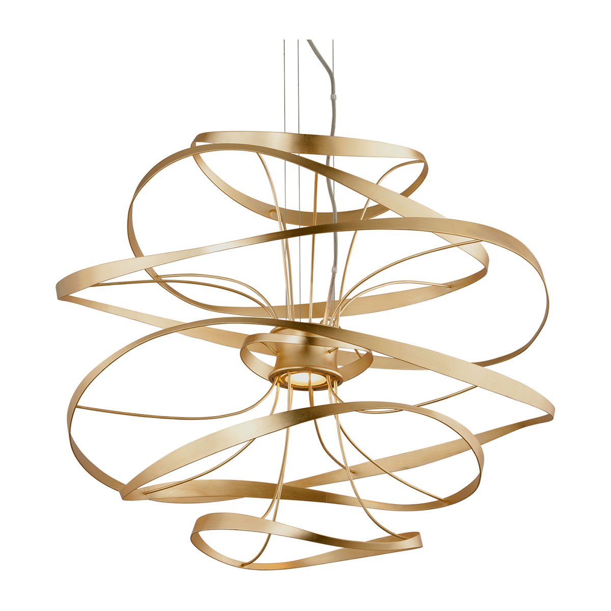 Script Band Gold Stainless LED Chandelier