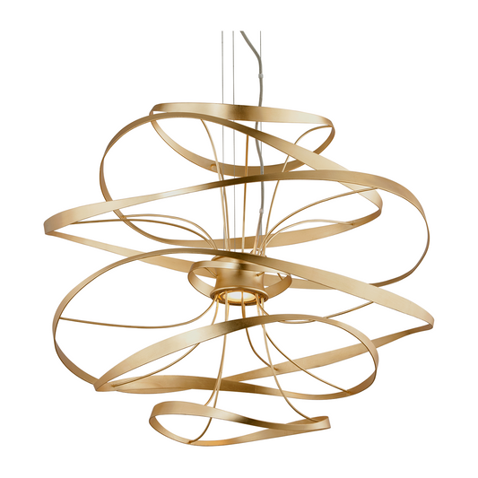 Script Band Gold Stainless LED Chandelier