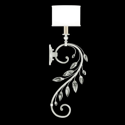 Sculpted Foliage Crystal Wall Sconce