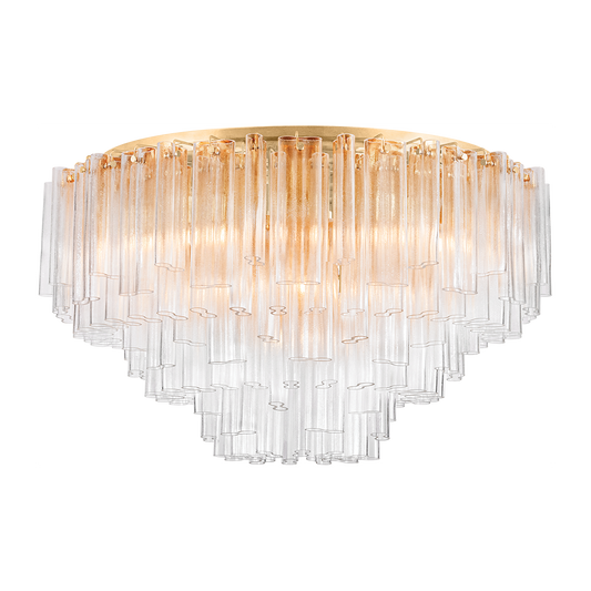 Sculpted Piastra Tier Gold Leaf Ceiling Light