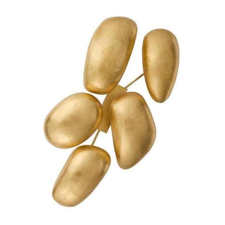 Sculptural Pod Gold Leaf Flush Mount