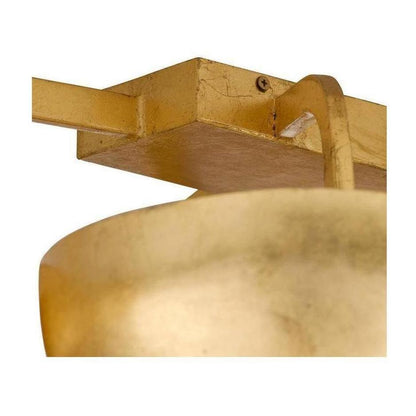 Sculptural Pod Gold Leaf Flush Mount
