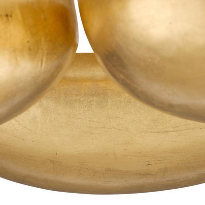 Sculptural Pod Gold Leaf Flush Mount