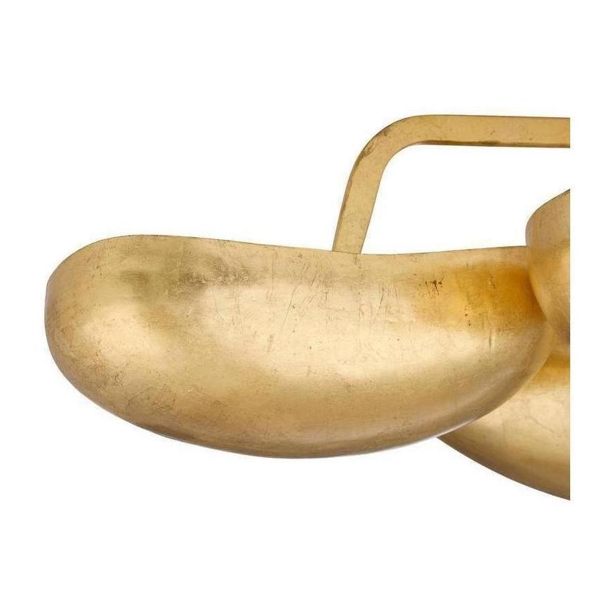 Sculptural Pod Gold Leaf Flush Mount