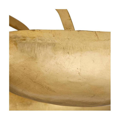 Sculptural Pod Gold Leaf Flush Mount