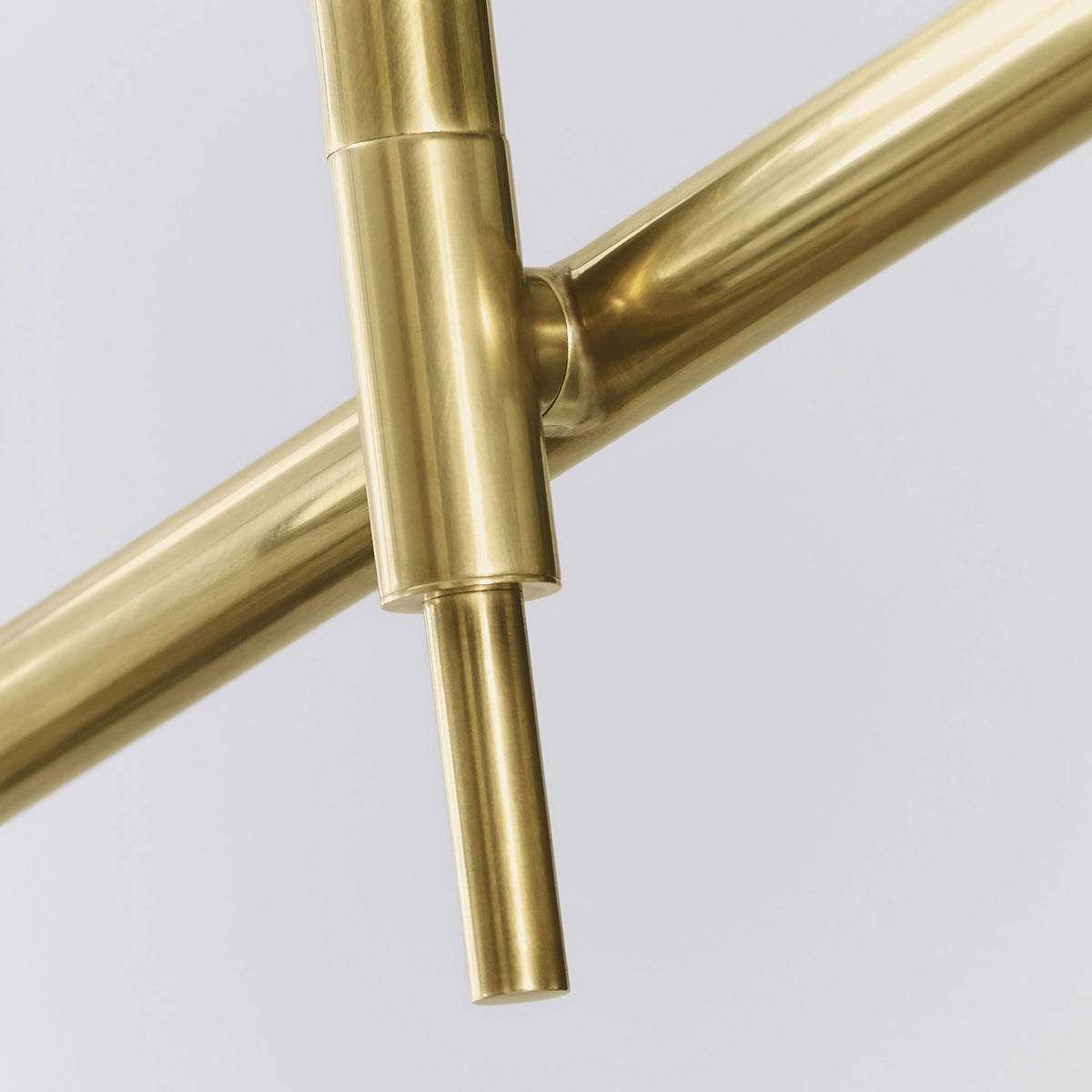 Seeded Bronze Column LED Chandelier