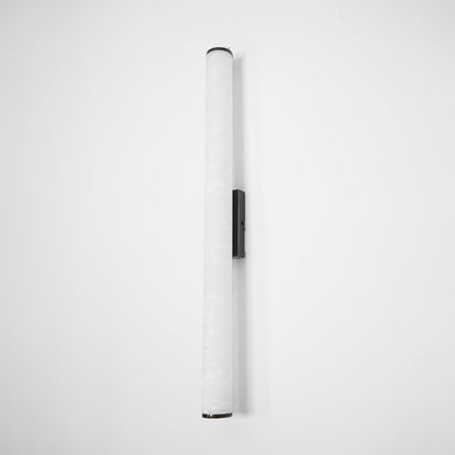 Segmented Brass Black Alabaster LED Wall Lamp